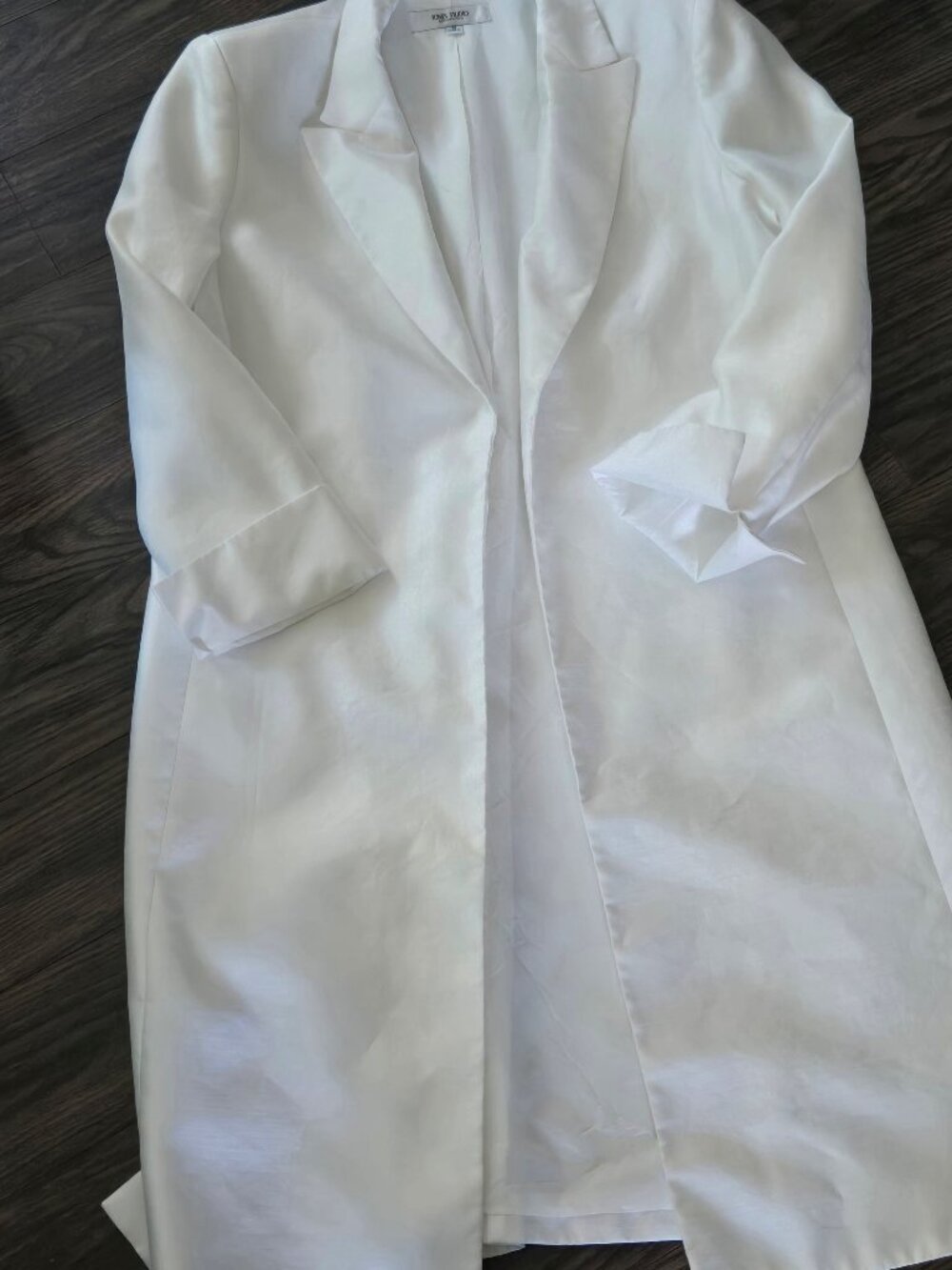 JONES STUDIO SEPARATES Women's White Long Blazer NWOT/SIZE 16